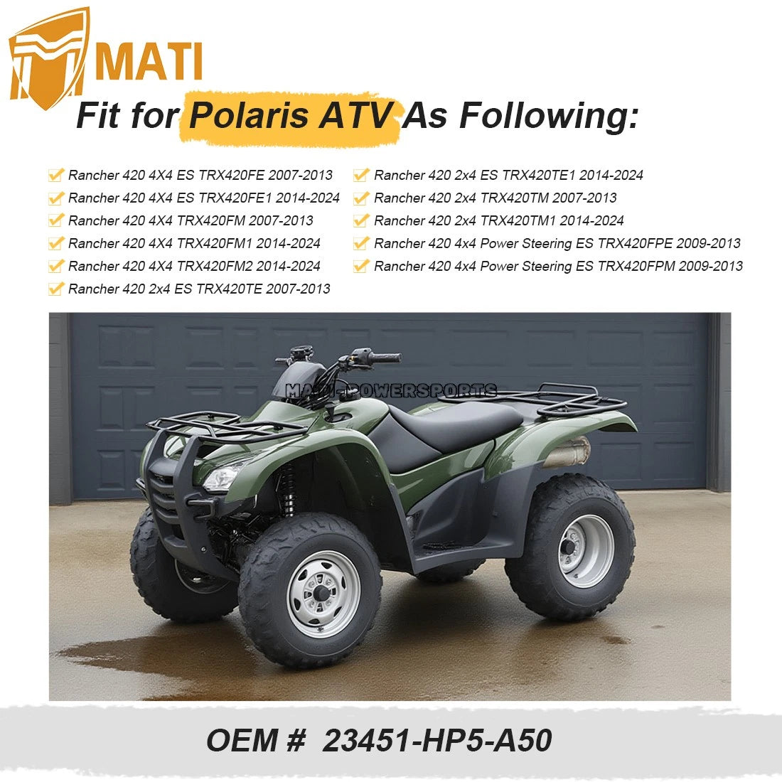 33T Counter Shaft Third Gear For Honda Rancher 420 2007-2024 23451-HP5-A50