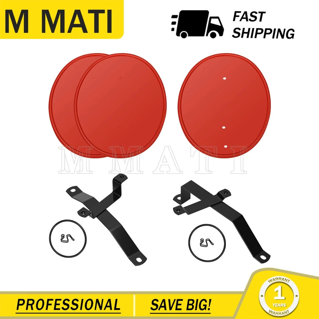 Red Yellow White Number Plate Kit For Honda Z50R 1979-1987 64113-116-690ZA Red