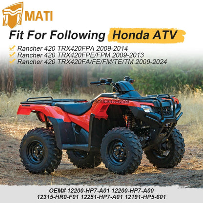 Cylinder Head & Valves Top End Gaskets for Honda Rancher 420 TRX420 2009-2024 12200-HP7-A01 12200-HP7-A00 12315-HR0-F01