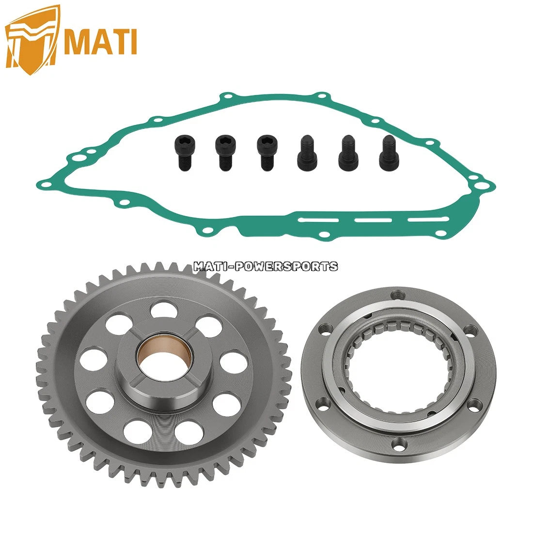 Starter One Way Clutch Idler Gear Gasket Kit For Yamaha YFM550 YFM700 YXM700 YXC700 YXR700 2007-2024