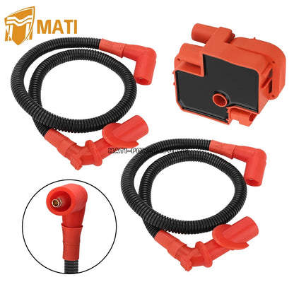 Ignition coil & Spark plug Wire Cap For Polaris Sportsman Ranger RZR 700 800 2005-2016 4010425