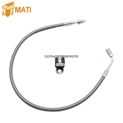 Front Left Brake Line With Fitting for Polaris Magnum Trail Boss 325 330 2001-2004 Xplorer 250 400 Xpedition 325 425 1910474