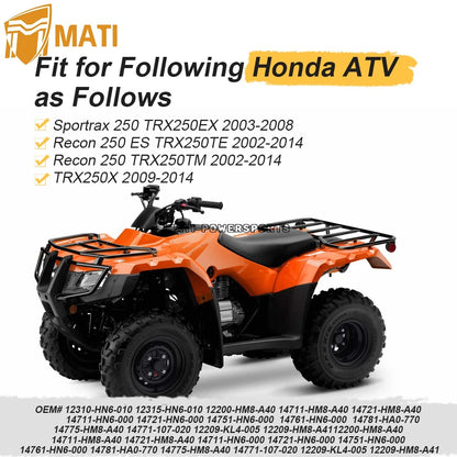 Cylinder Head Cover w/Gasket & Intake Manifold Boot For Sportrax Recon 250 TRX250X 2002-2014 12310-HN6-010