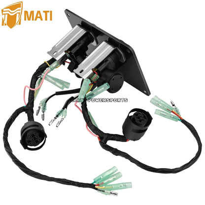 For Yamaha Outboard Dual Motor Key Switch Panel Kit 6K1-82570-08-00 Includes Emergency Kill Switch & Lanyard  Twin Engine Control