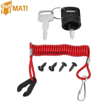 For Yamaha Outboard Dual Motor Key Switch Panel Kit 6K1-82570-08-00 Includes Emergency Kill Switch & Lanyard  Twin Engine Control
